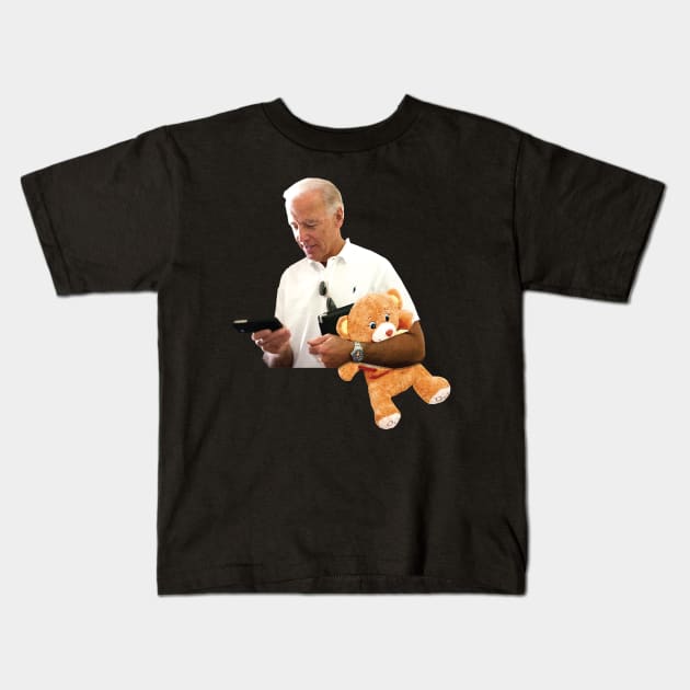 Anti Joe Biden Trump 2020 Puppet GOP Conservative Ukraine Sleepy Creepy Dementia Kids T-Shirt by Shirtsurf